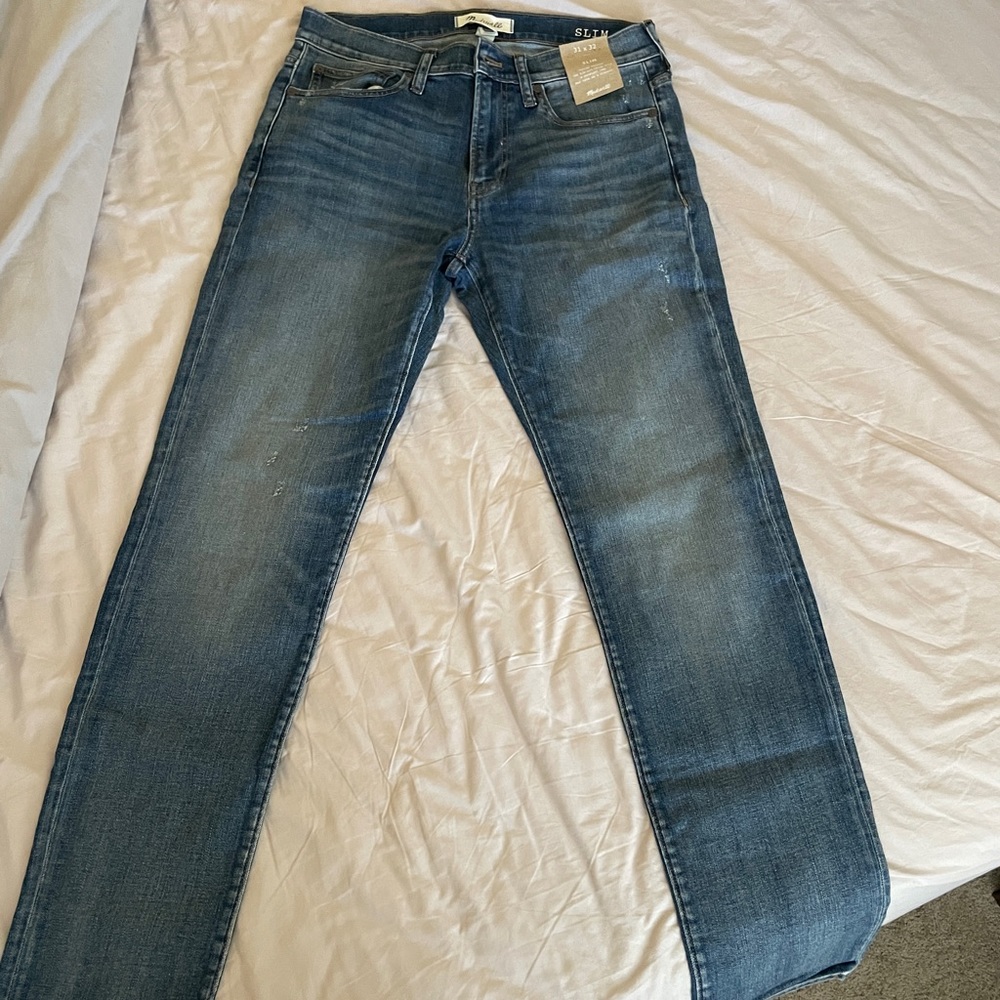 NWT Madewell Men’s Slim Straight Jeans 31x32